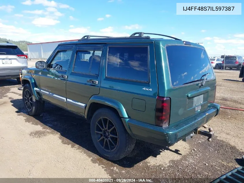 2001 Jeep Cherokee VIN: IJ4FF48S7IL597387 Lot: 40431021