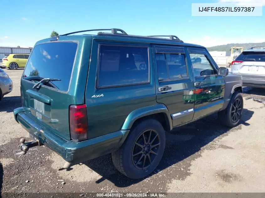 2001 Jeep Cherokee VIN: IJ4FF48S7IL597387 Lot: 40431021