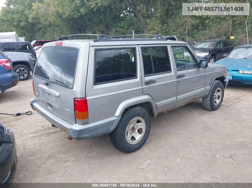 1J4FF48S71L561408 2001 Jeep Cherokee Sport