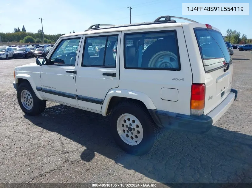 2001 Jeep Cherokee Sport VIN: 1J4FF48S91L554119 Lot: 40510135