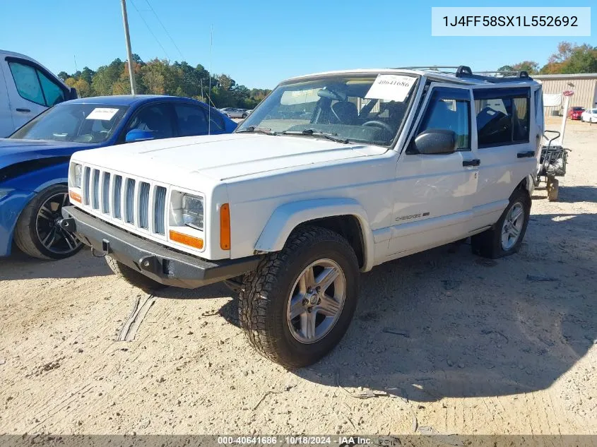 2001 Jeep Cherokee Limited/Sport VIN: 1J4FF58SX1L552692 Lot: 40641686