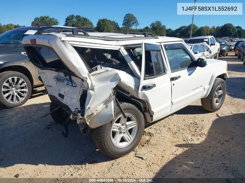 2001 Jeep Cherokee Limited/Sport VIN: 1J4FF58SX1L552692 Lot: 40641686