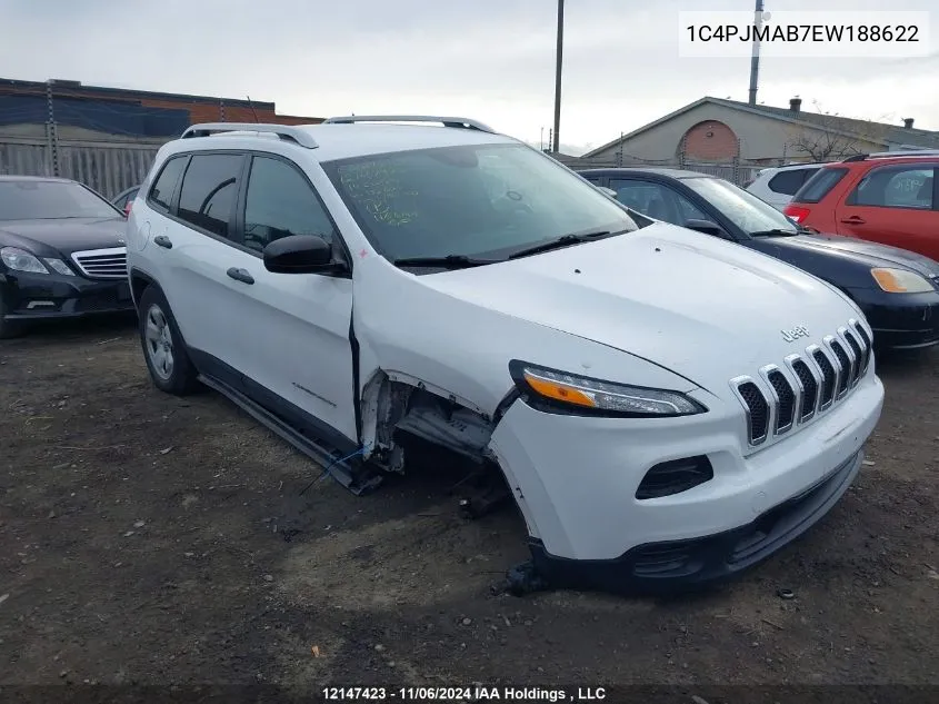 2014 Jeep Cherokee Sport VIN: 1C4PJMAB7EW188622 Lot: 12147423