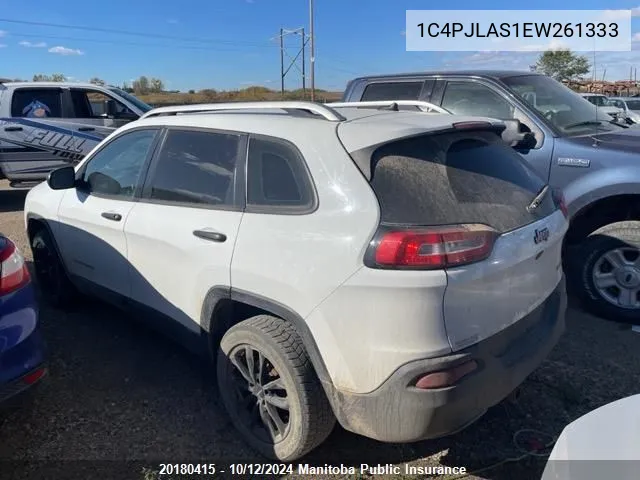 2014 Jeep Cherokee Sport VIN: 1C4PJLAS1EW261333 Lot: 20180415