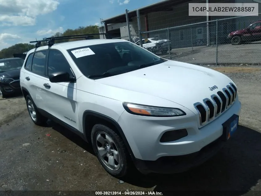 2014 Jeep Cherokee Sport VIN: 1C4PJLAB2EW288587 Lot: 39213914