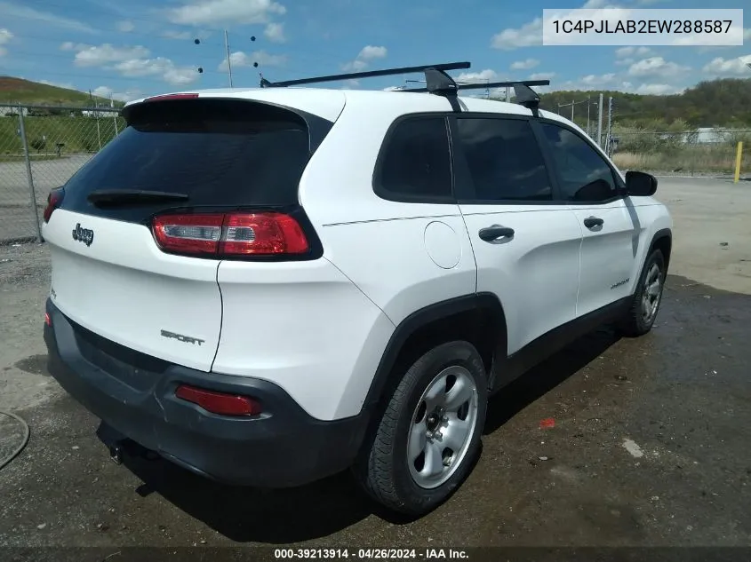 2014 Jeep Cherokee Sport VIN: 1C4PJLAB2EW288587 Lot: 39213914