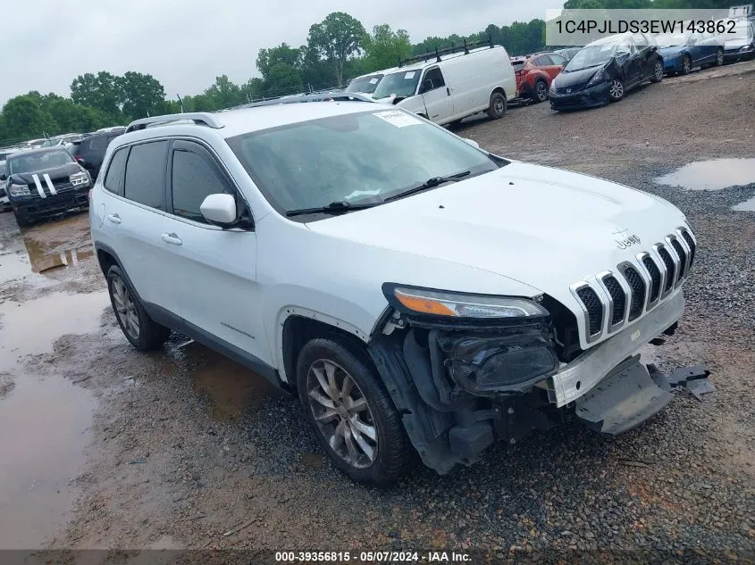 2014 Jeep Cherokee Limited VIN: 1C4PJLDS3EW143862 Lot: 39356815