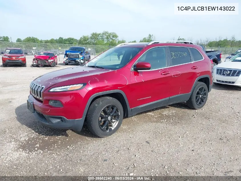 2014 Jeep Cherokee Latitude VIN: 1C4PJLCB1EW143022 Lot: 39552240