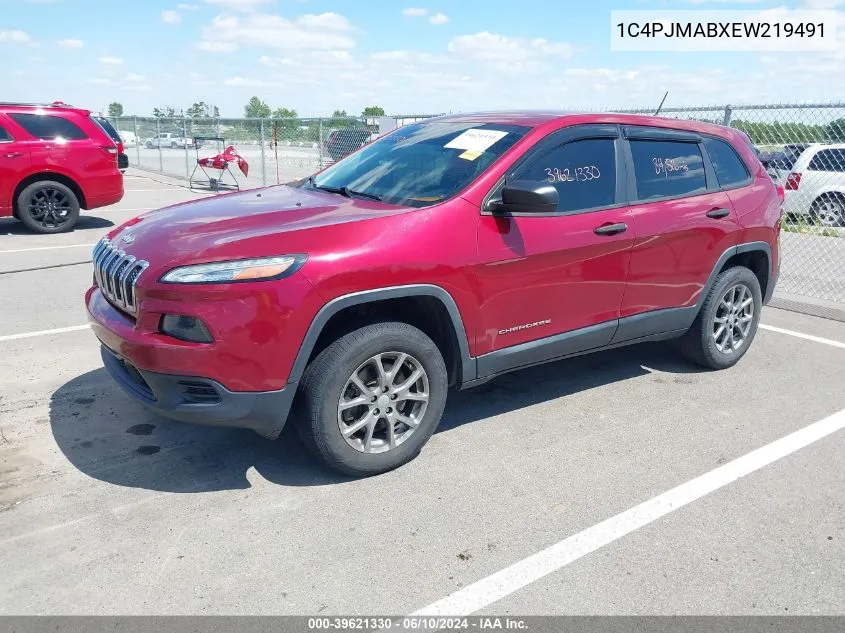 1C4PJMABXEW219491 2014 Jeep Cherokee Sport