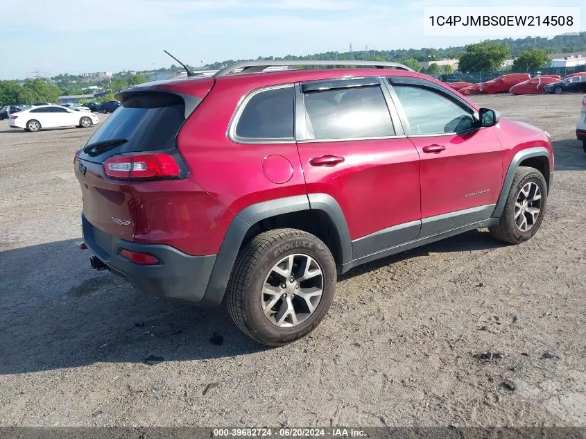 1C4PJMBS0EW214508 2014 Jeep Cherokee Trailhawk