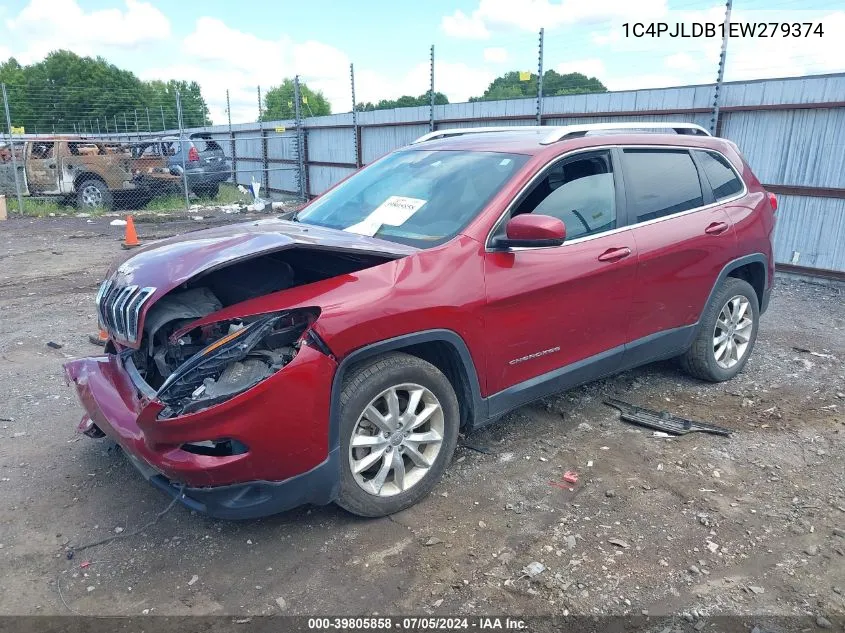 2014 Jeep Cherokee Limited VIN: 1C4PJLDB1EW279374 Lot: 39805858