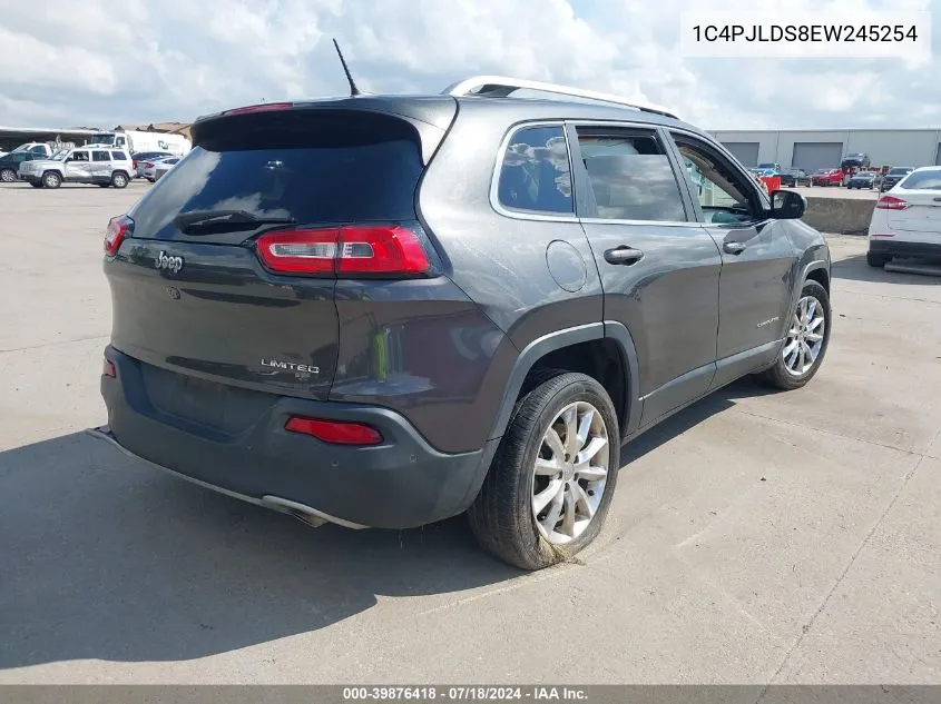 2014 Jeep Cherokee Limited VIN: 1C4PJLDS8EW245254 Lot: 39876418