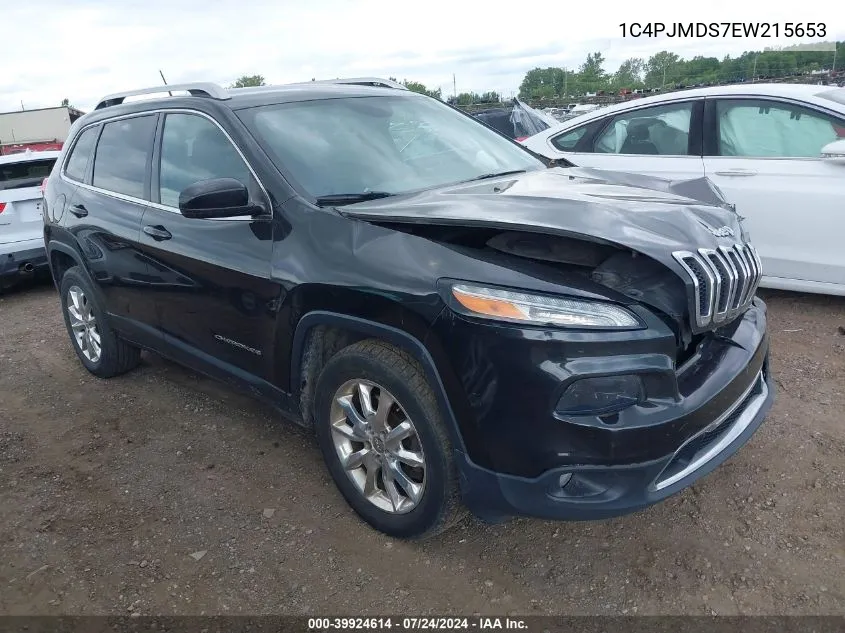 2014 Jeep Cherokee Limited VIN: 1C4PJMDS7EW215653 Lot: 39924614