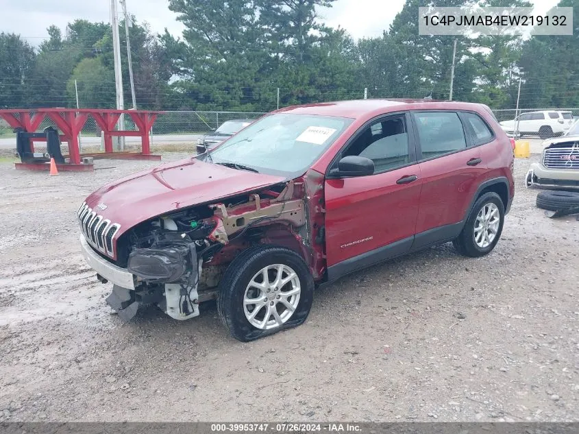 2014 Jeep Cherokee Sport VIN: 1C4PJMAB4EW219132 Lot: 39953747