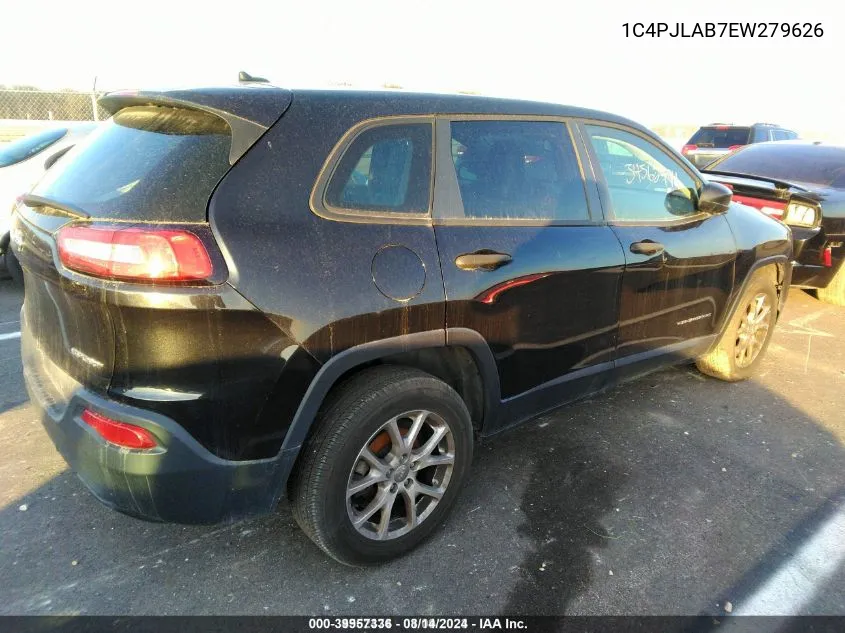 2014 Jeep Cherokee Sport VIN: 1C4PJLAB7EW279626 Lot: 39957336