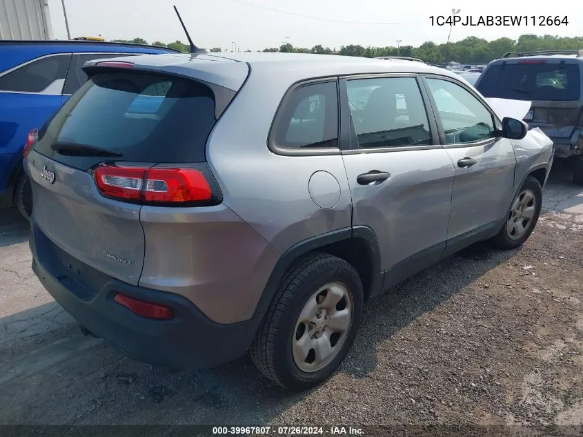 1C4PJLAB3EW112664 2014 Jeep Cherokee Sport