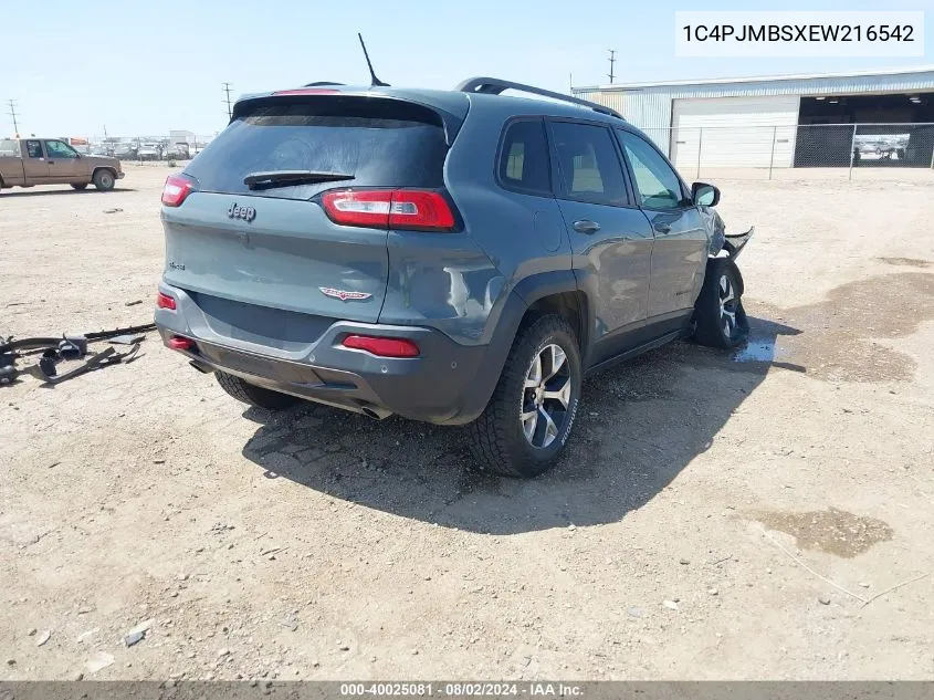 1C4PJMBSXEW216542 2014 Jeep Cherokee Trailhawk