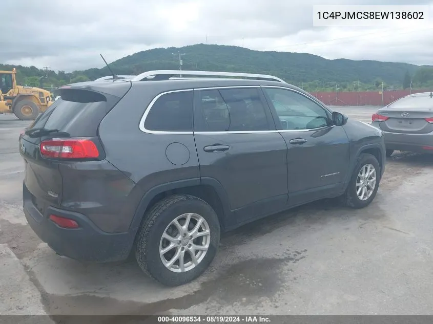 2014 Jeep Cherokee Latitude VIN: 1C4PJMCS8EW138602 Lot: 40096534