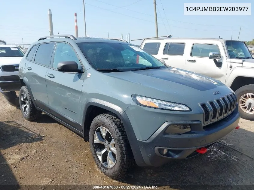 1C4PJMBB2EW203977 2014 Jeep Cherokee Trailhawk