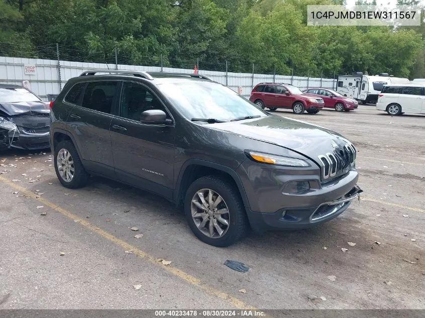 2014 Jeep Cherokee Limited VIN: 1C4PJMDB1EW311567 Lot: 40233478