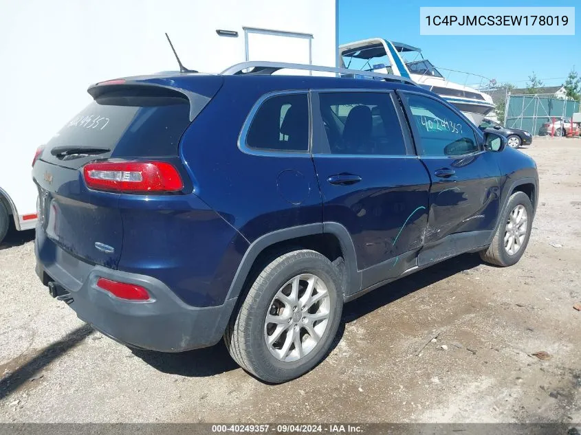 2014 Jeep Cherokee Latitude VIN: 1C4PJMCS3EW178019 Lot: 40249357