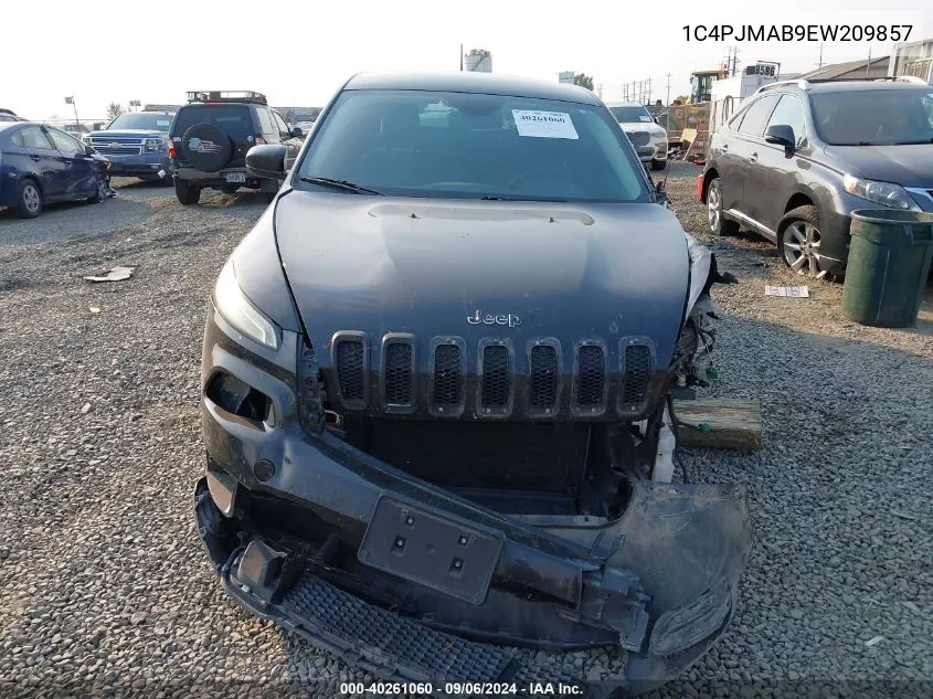 2014 Jeep Cherokee Sport VIN: 1C4PJMAB9EW209857 Lot: 40261060