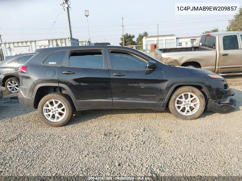 2014 Jeep Cherokee Sport VIN: 1C4PJMAB9EW209857 Lot: 40261060