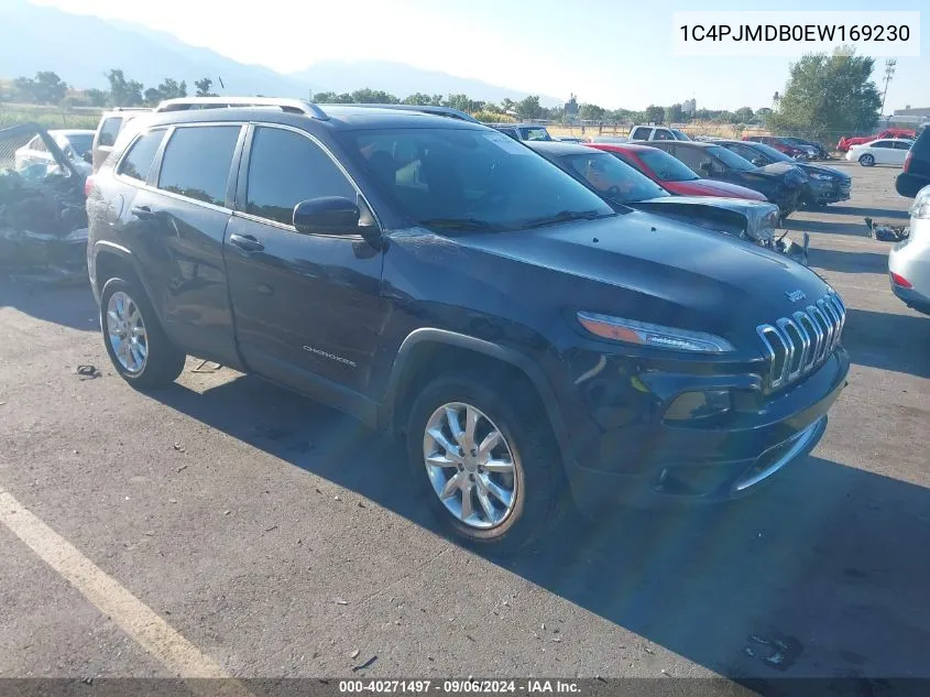 2014 Jeep Cherokee Limited VIN: 1C4PJMDB0EW169230 Lot: 40271497