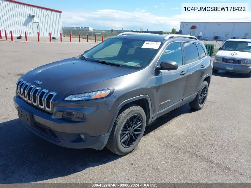 2014 Jeep Cherokee Latitude VIN: 1C4PJMCS8EW178422 Lot: 40274746