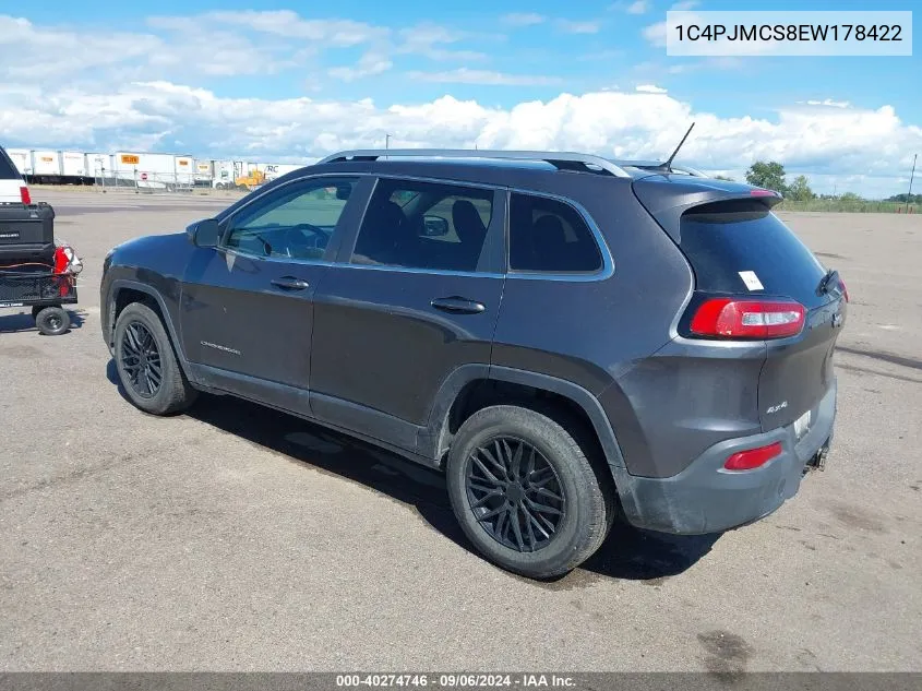 2014 Jeep Cherokee Latitude VIN: 1C4PJMCS8EW178422 Lot: 40274746