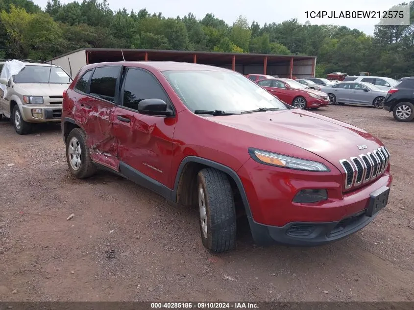 2014 Jeep Cherokee Sport VIN: 1C4PJLAB0EW212575 Lot: 40285186