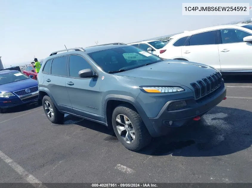 2014 Jeep Cherokee Trailhawk VIN: 1C4PJMBS6EW254592 Lot: 40287951