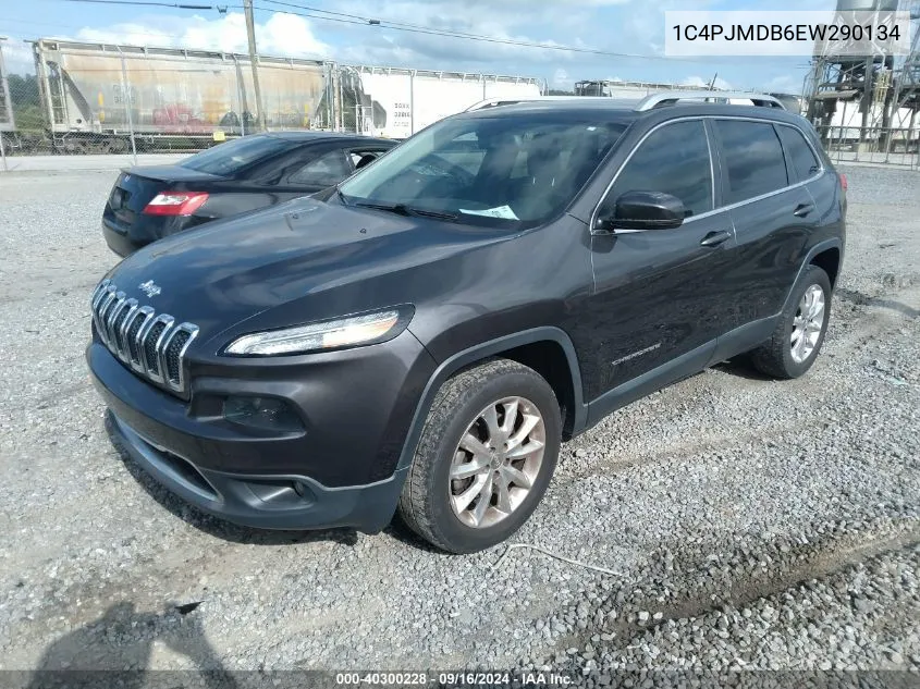 2014 Jeep Cherokee Limited VIN: 1C4PJMDB6EW290134 Lot: 40300228