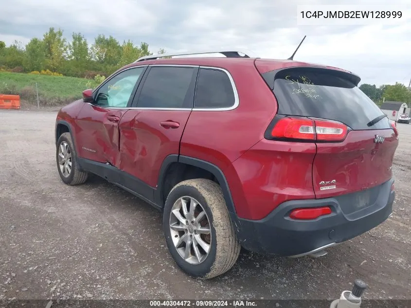 2014 Jeep Cherokee Limited VIN: 1C4PJMDB2EW128999 Lot: 40304472