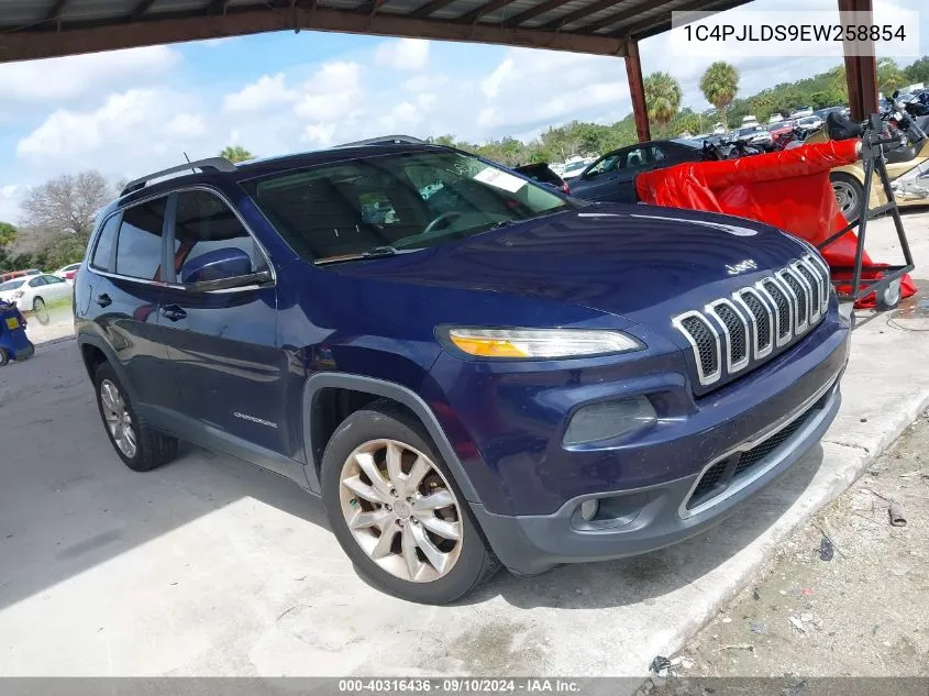 2014 Jeep Cherokee Limited VIN: 1C4PJLDS9EW258854 Lot: 40316436