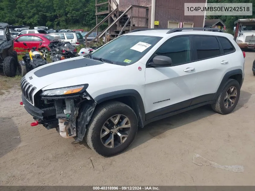 2014 Jeep Cherokee Trailhawk VIN: 1C4PJMBS0EW242518 Lot: 40318996