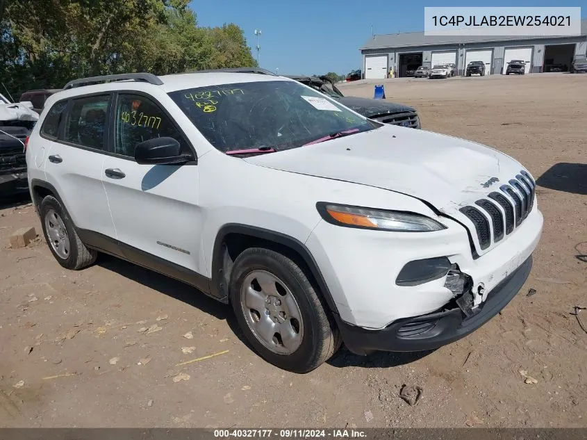 2014 Jeep Cherokee Sport VIN: 1C4PJLAB2EW254021 Lot: 40327177