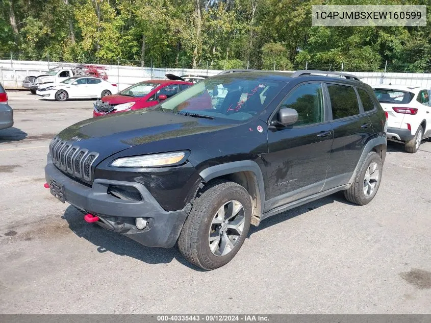 2014 Jeep Cherokee Trailhawk VIN: 1C4PJMBSXEW160599 Lot: 40335443