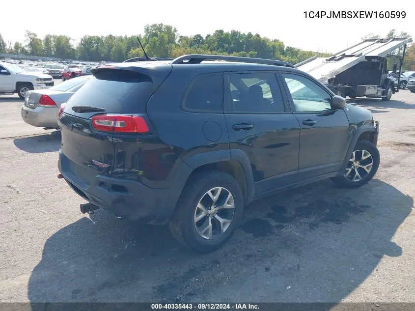 2014 Jeep Cherokee Trailhawk VIN: 1C4PJMBSXEW160599 Lot: 40335443