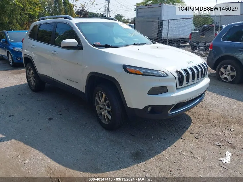 2014 Jeep Cherokee Limited VIN: 1C4PJMDB8EW145029 Lot: 40347413