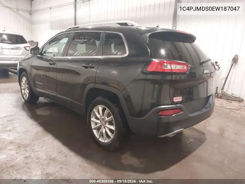 2014 Jeep Cherokee Limited VIN: 1C4PJMDS0EW187047 Lot: 40359356