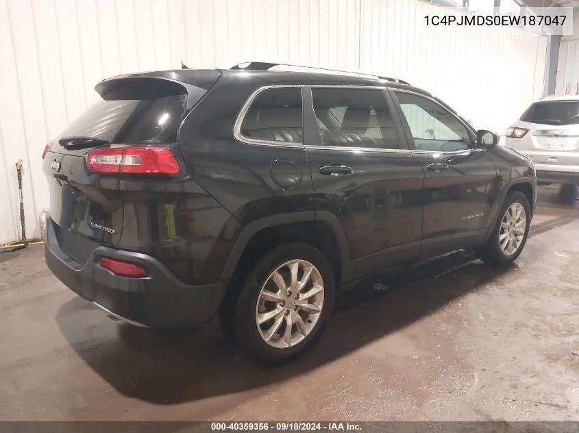 2014 Jeep Cherokee Limited VIN: 1C4PJMDS0EW187047 Lot: 40359356