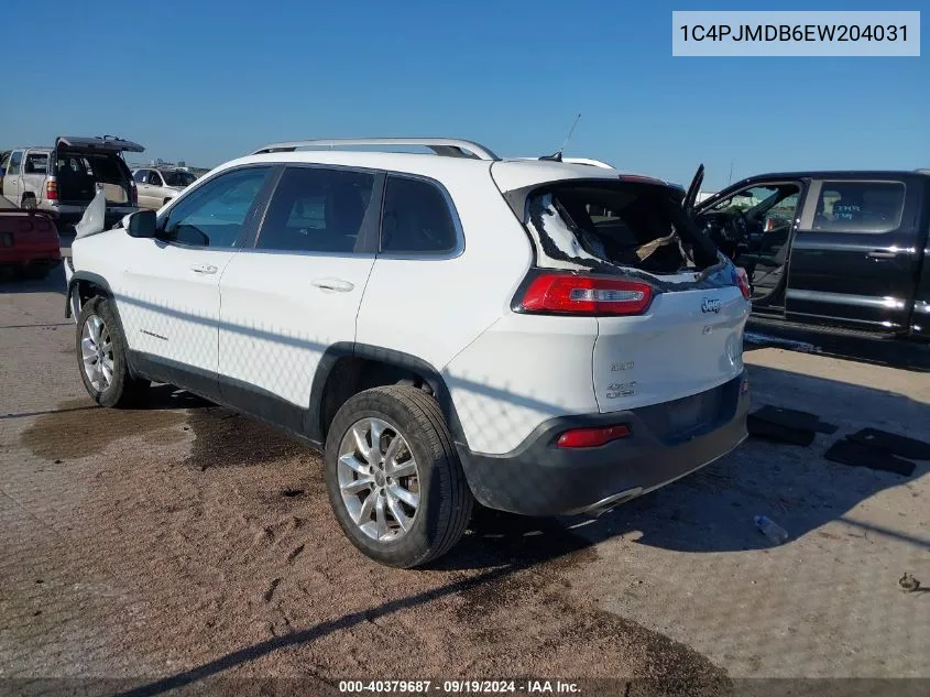 1C4PJMDB6EW204031 2014 Jeep Cherokee Limited