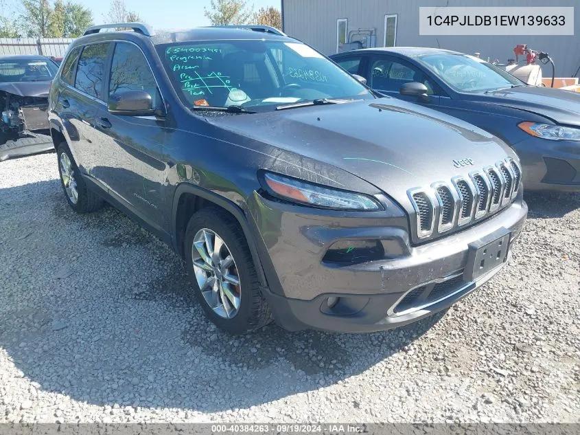 2014 Jeep Cherokee Limited VIN: 1C4PJLDB1EW139633 Lot: 40384263