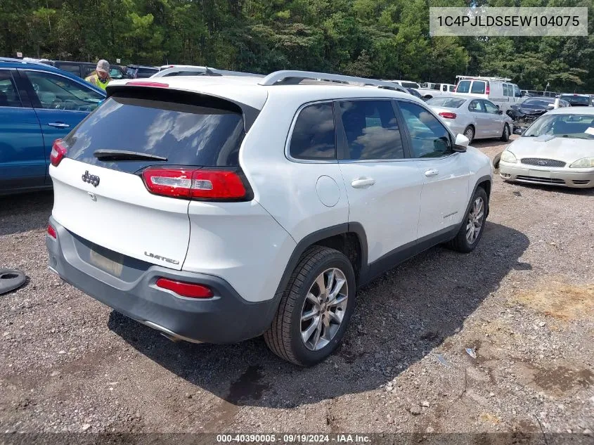 2014 Jeep Cherokee Limited VIN: 1C4PJLDS5EW104075 Lot: 40390005