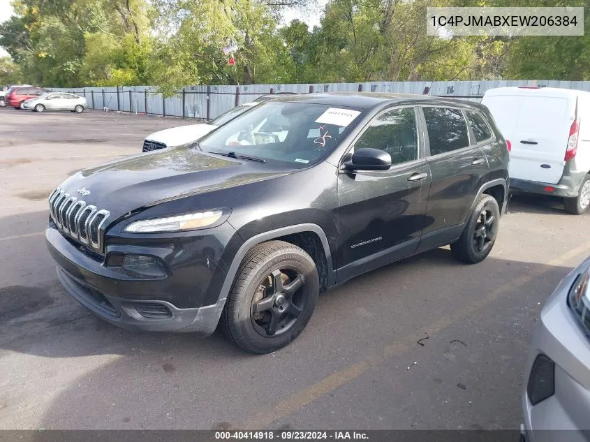 2014 Jeep Cherokee Sport VIN: 1C4PJMABXEW206384 Lot: 40414918