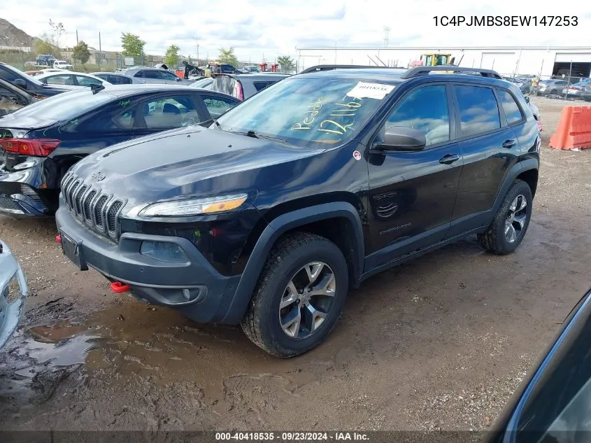 2014 Jeep Cherokee Trailhawk VIN: 1C4PJMBS8EW147253 Lot: 40418535