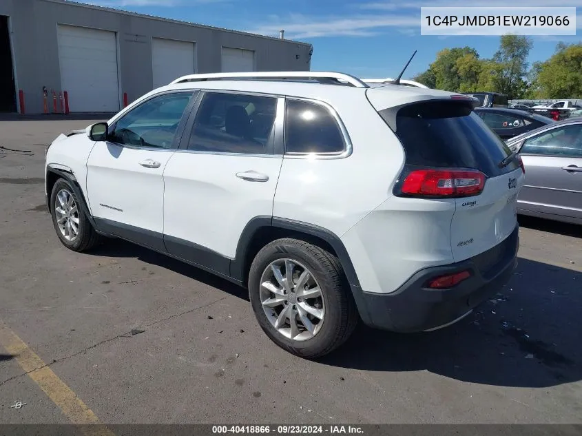 2014 Jeep Cherokee Limited VIN: 1C4PJMDB1EW219066 Lot: 40418866