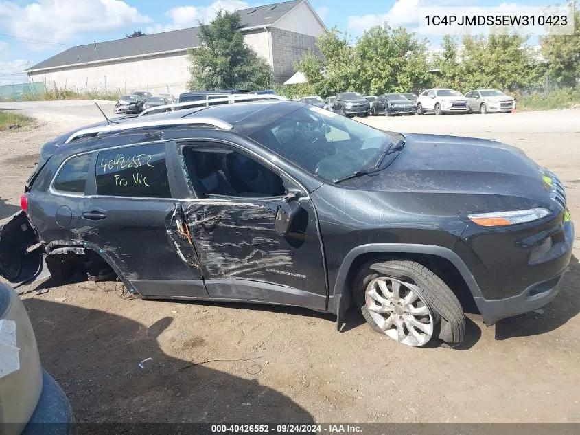 2014 Jeep Cherokee Limited VIN: 1C4PJMDS5EW310423 Lot: 40426552