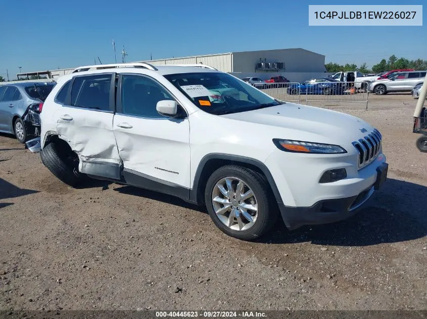 2014 Jeep Cherokee Limited VIN: 1C4PJLDB1EW226027 Lot: 40445623